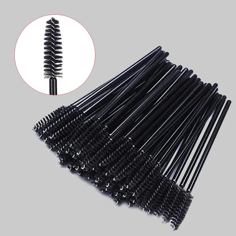 50/1000pcs Spazzole per ciglia usa e getta Strumenti per l'estensione delle ciglia Pennello per sopracciglia Bacchette per mascara Applicatore Spooler Strumenti per il trucco