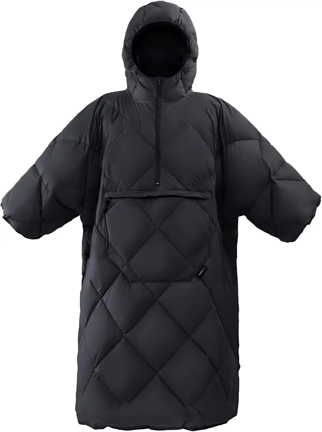 Sacco a Pelo Indossabile, Coperta Poncho Riciclata Calda per Campeggio Invernale, Sport all'Aperto, Uomo Donna