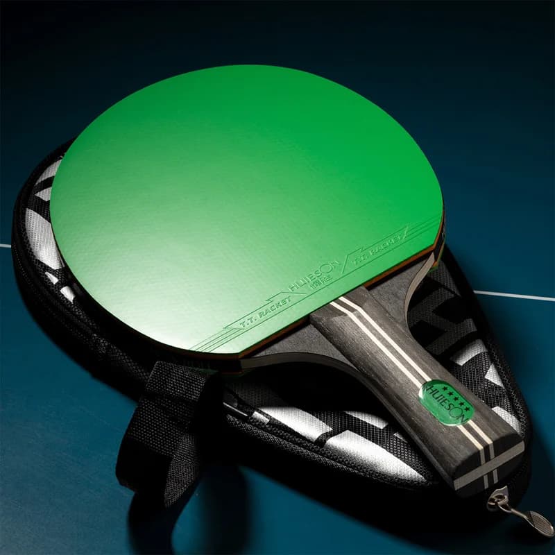 HUIE 5 star colored ping pong racket set with bag for transport Ping pong rack ready to play for beginners Random game