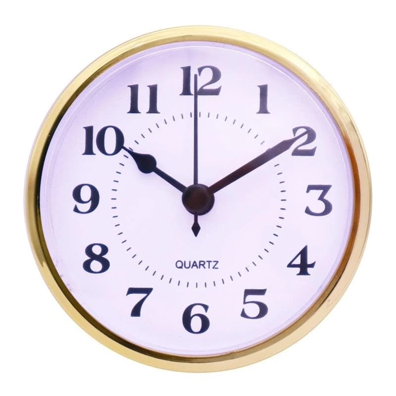 Golden for Rim 90mm Insert Mini Built-in watch for movement -da -te with Arabic numerals