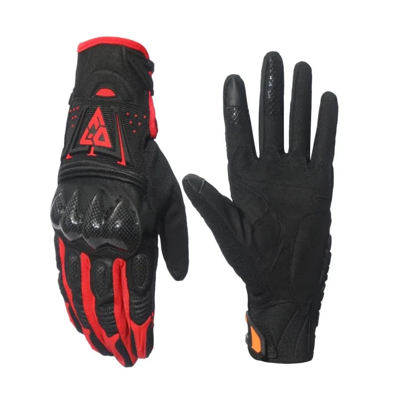 Guanti FISD in fibra di carbonio GP MX con touchscreen per moto fuoristrada, sport all'aperto, guanti a dita lunghe resistenti all'usura