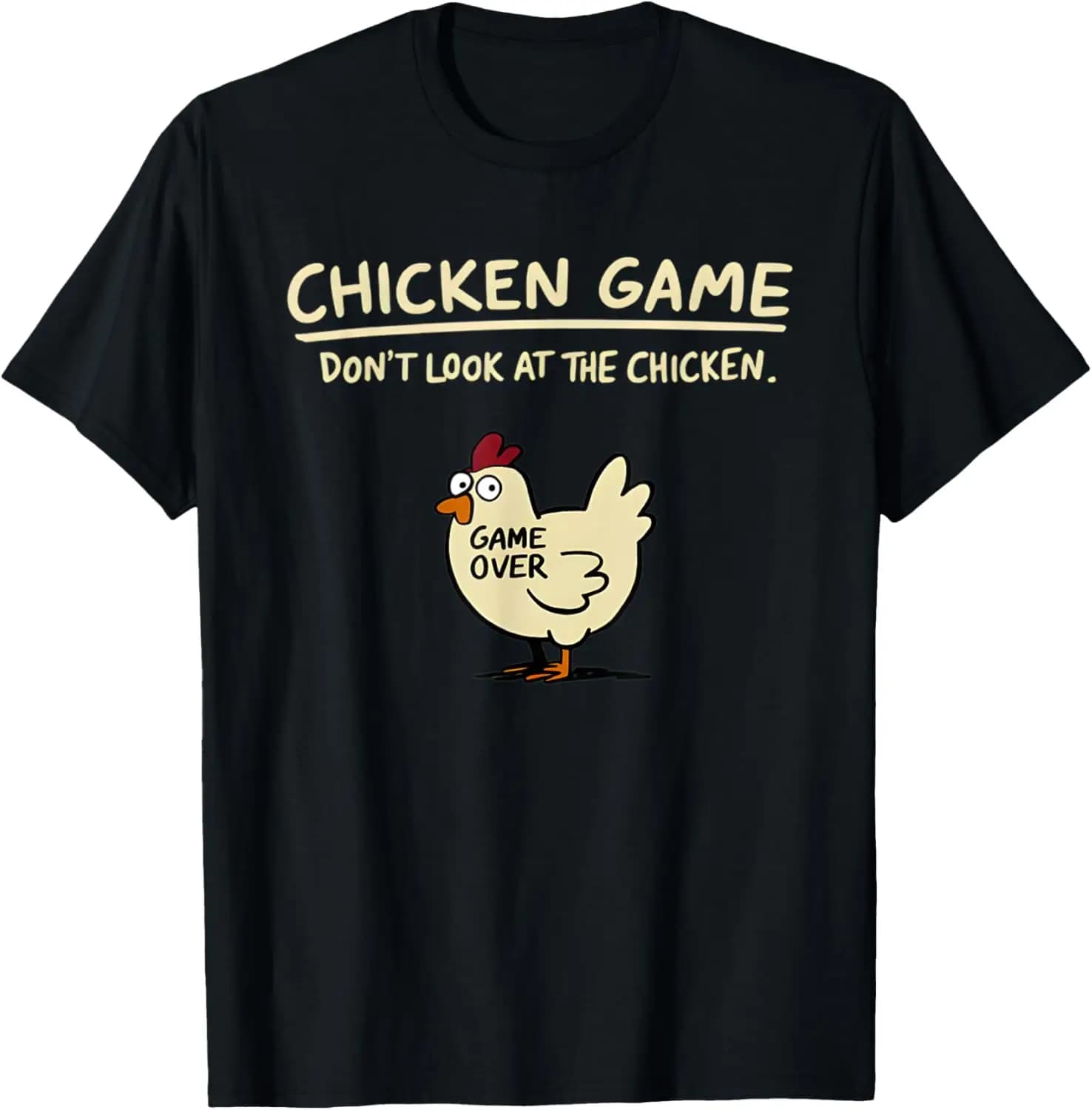 Gioco di pollo Non sembrare il pollo T-shirt divertente con pollo T-shirt grafica stampata personalizzata Abbigliamento da uomo Ropa Hombre
