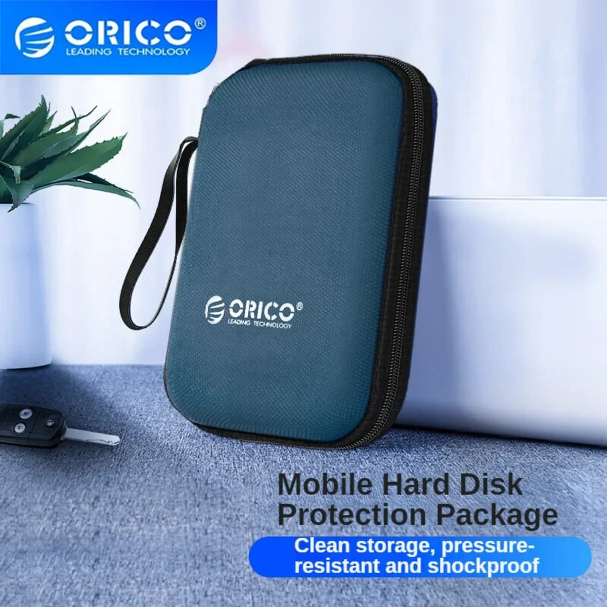ORICO Pacchetto di protezione per scatola HDD da 2,5 pollici Borsa per disco rigido portatile per custodia per scatola HDD portatile esterna Blu/Rosso/Nero