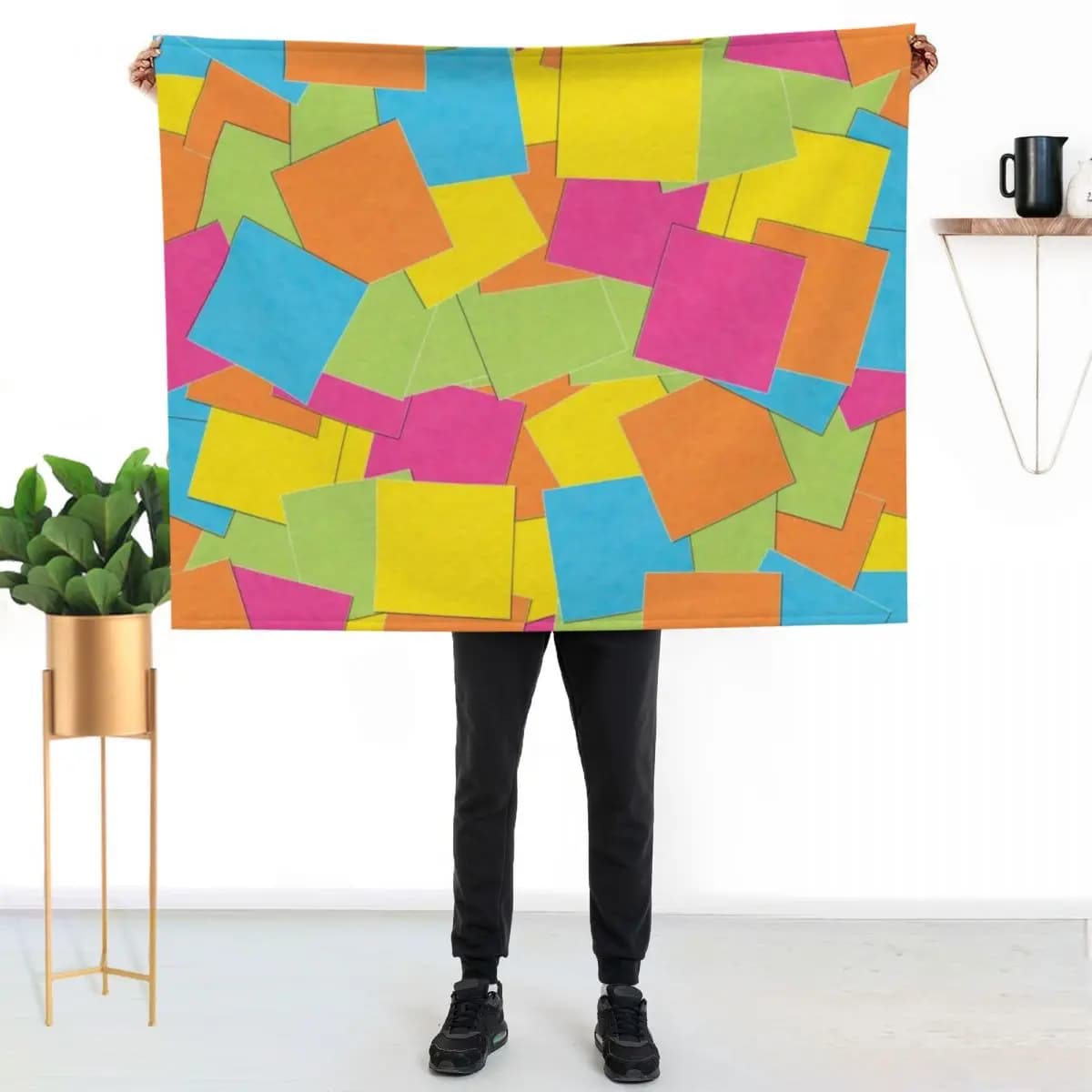 Coperta decorativa con note adesive, coperta calda, regalo per anniversario
