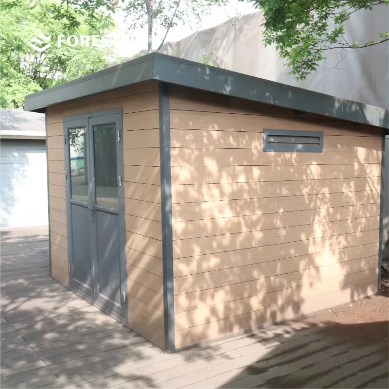 D2833 3M*3M Capanno per Attrezzi in Metallo ad Alte Prestazioni, Verde, Impermeabile, in Acciaio e Legno, per Casa e Giardino, Ripostiglio Esterno