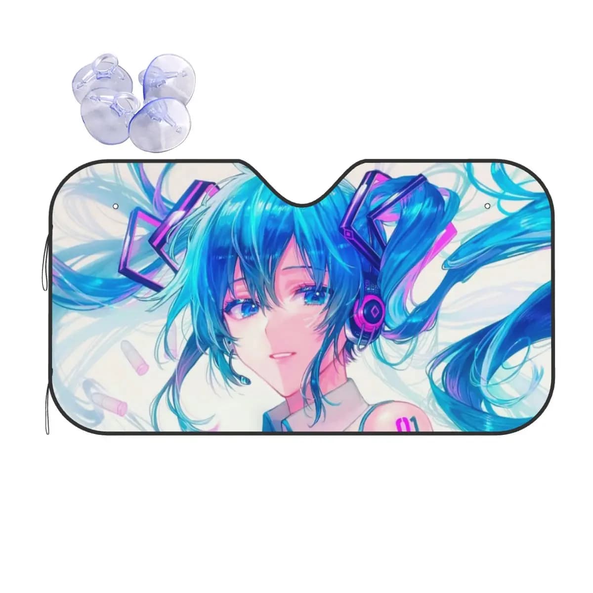 Hatsune Miku Parabrezza Parasole Divertente Copertura Blocco Frontale Finestra 76x140 cm Finestra di Automobile Parabrezza Copertura Accessori Coperture