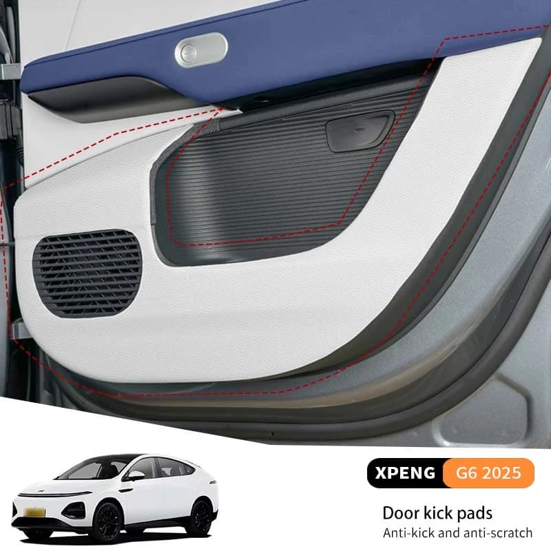 For Xpeng G6 2025 Car Door Kick Pads Leather Waterproof Dust-proof Mat Protector Cover Scratch Wear resistant Interior Sticker