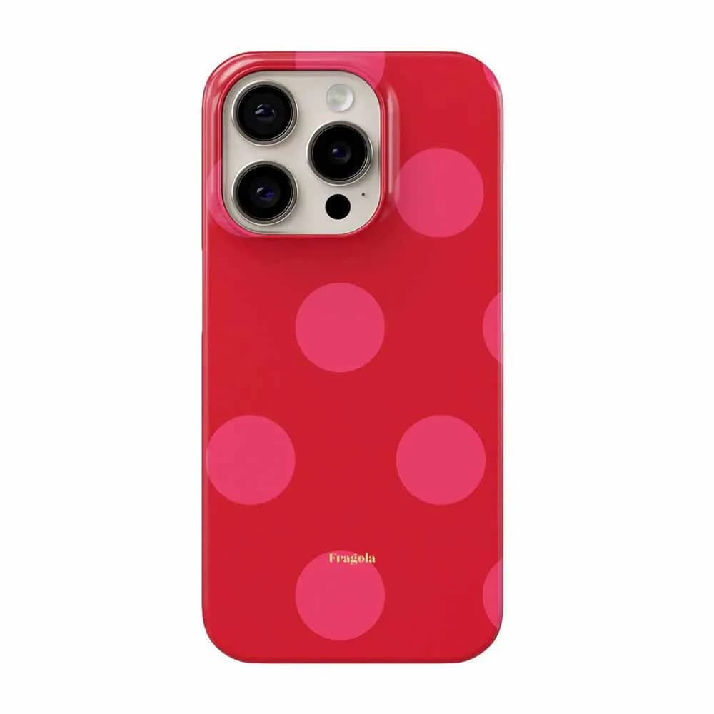 Korean Retro Polka Dots Phone Case for IPhone 17 16 15 14 13 12 11 Air Pro Max X XS XR XSMax 7 8 Plus Glossy Film Hard PC Cover