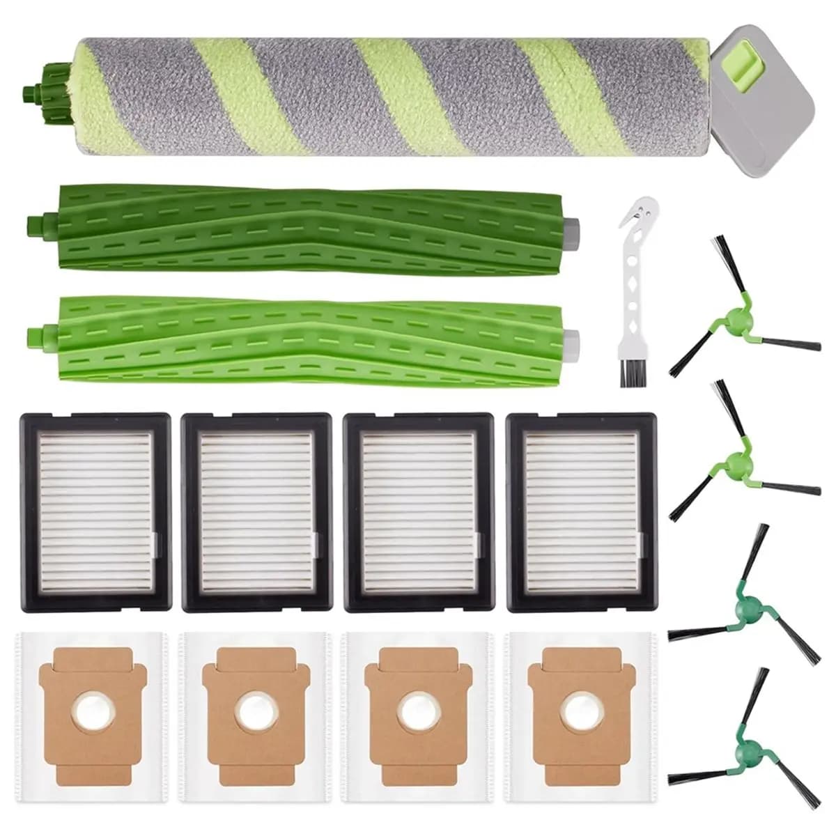 A17G 16Pcs Accessories Kit for IRobot Roomba Max 705 Combo Vacuum Cleaner Parts Main Side Brush Dust Bags Filters Roller Mop