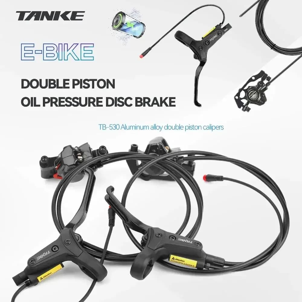 TANKE Hydraulic Disc Brake for E-Bike & MTB, Brake Caliper Parts, Fit Electric Folding Bike, Power-Off Function Riding Brake