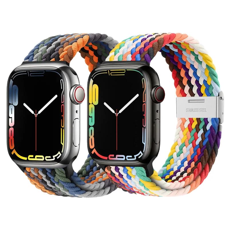 Cinturino in nylon per Apple Watch Ultra 2 Band 49mm 40mm 44mm 41mm 38 45mm Bracciale elastico intrecciato IWatch Series 9 8 7 6 SE 5 4