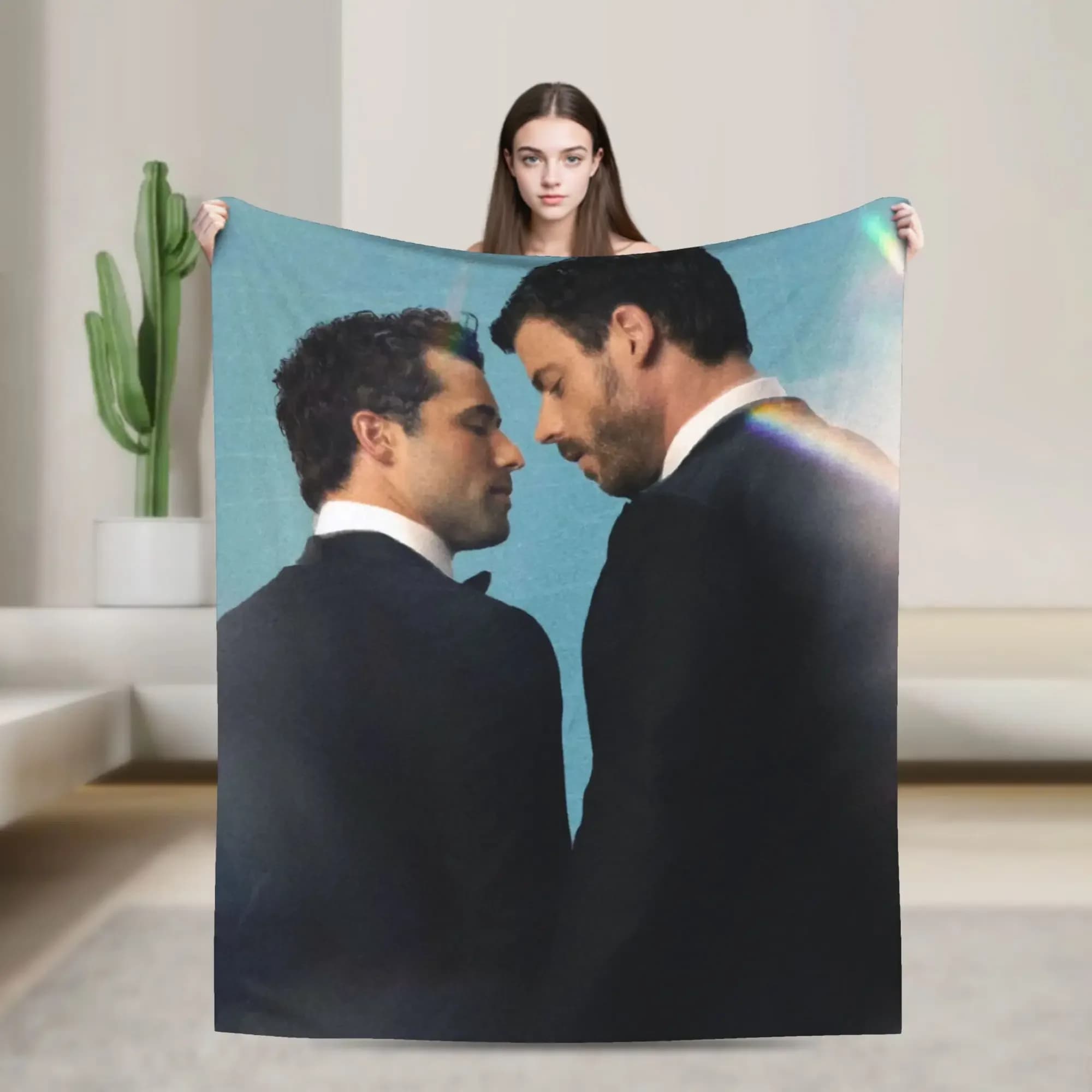 Coperta in morbido flanella Kip Heated Rivalry per sedia, divano, letto - Divertente coperta invernale per viaggi e decorazioni per la casa
