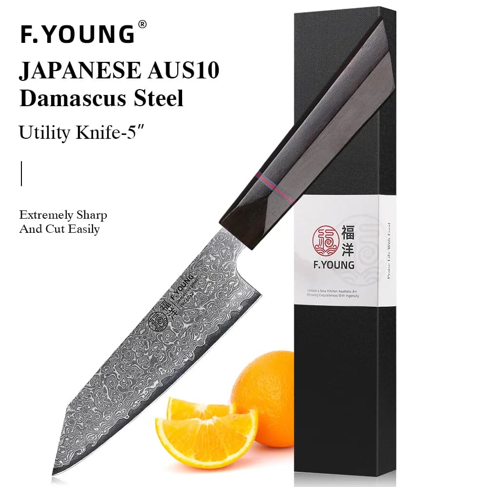 F.YOUNG 5 "coltello da cucina giapponese damasco coltello da cuoco professionale Peeling Paring frutta verdura carne strumenti di cottura