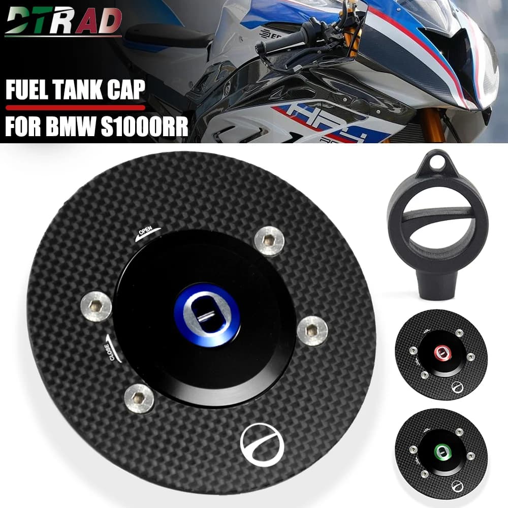 2010-2022 per BMW S1000RR HP4 tappo carburante in fibra di carbonio chiave accessori moto coperchio serbatoio anteriore Gas S1000R/RR R9T R1200 GS ADV