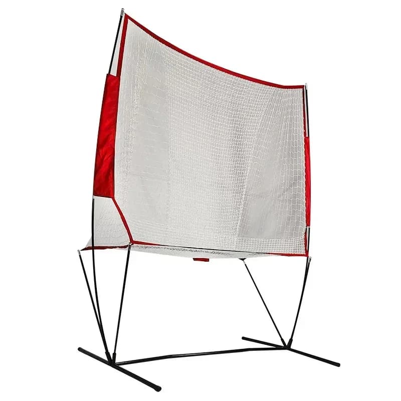 Rebounder da tennis portatile - Rete da allenamento con telaio e sistema di ritorno della palla per esercitarsi su un solo giocatore, dispositivo didattico regolabile