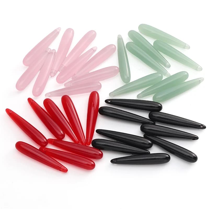 5 pezzi di perline in resina a forma di goccia, perline pendenti classiche per la creazione di gioielli, orecchini fai da te, braccialetti