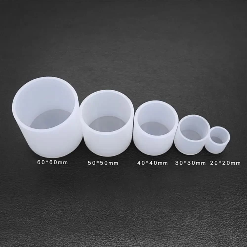 Stampo per Candele Cilindriche Fatto a Mano in Silicone Riutilizzabile Piccolo Vaso per Fiori Stampi in Cemento Argilla Antiaderenti Lavabili