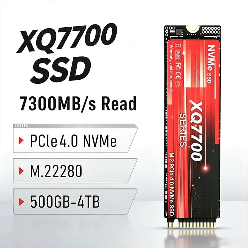 7300MB/s Seq Read Speed 2026 HOT SALE XQ7700 M.2 2280 NVMe PCIe 4.0 SSD 500GB/1TB/2TB/4TB Internal Storage for Desktop PCs