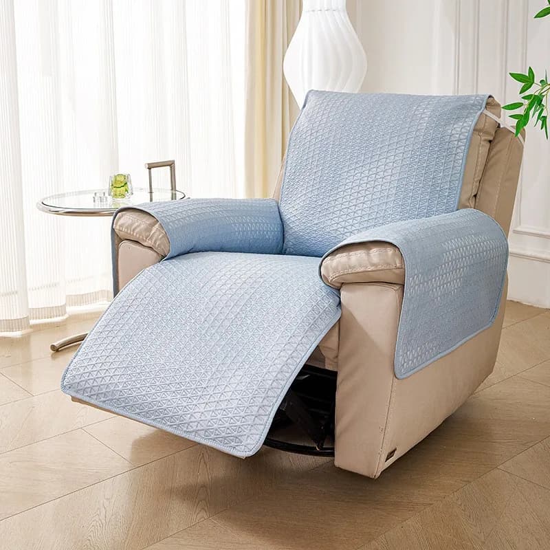 195X60cm Cooling Recliner Chair Cover Non Slip Recliner Sofa Pad Summer Lounge Protector Sofa Cover Stain Resistant Slipcovers