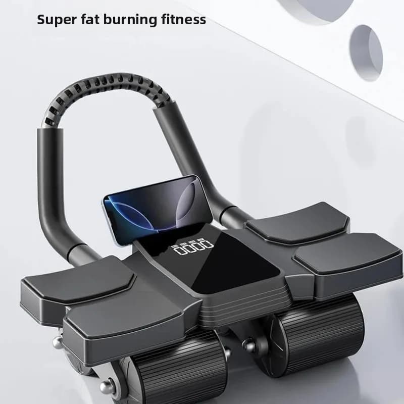Large Screen Digital Display Automatic Rebound Ab Rollers Portable Home Abdominal Core Waist Strength Training Fitness Equipment