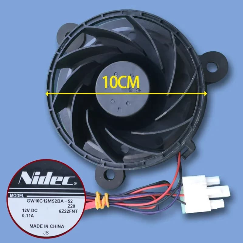 Ventola di raffreddamento per frigorifero GW10C12MS2BA-52 12VDC 0.11A, ventola di refrigerazione a 3 fili