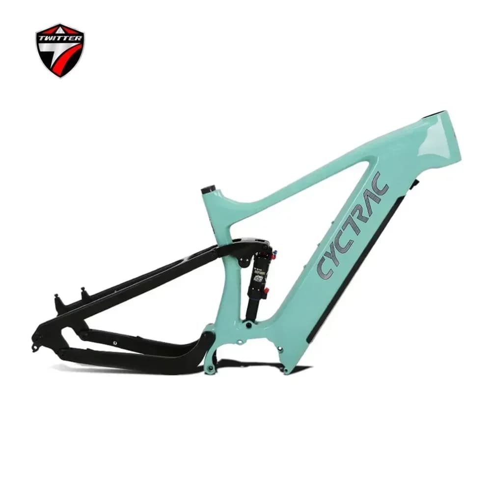 Telaio per bici elettrica 2023 TWITTER EM10 T1000 in fibra di carbonio a sospensione completa, con attacco per ruote 12*148mm e compatibile con ruote 27.5/29 *2.35.