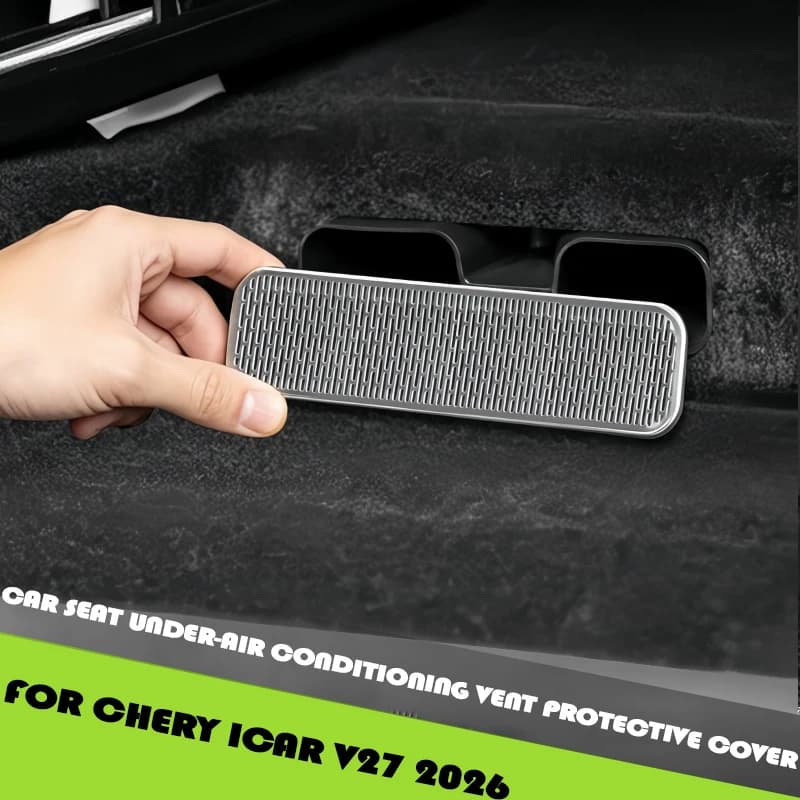 Car Seat Under-air Conditioning Vent Protective Cover Fit for Chery ICAR V27 Modified Stainless Steel Dust Cover Car Accessories