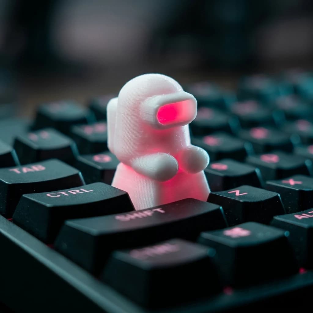 Translucent astronaut Personality Mechanical keyboard keycaps Custom Keycaps Cross Axis PC Gaming Keyboard Peripherals