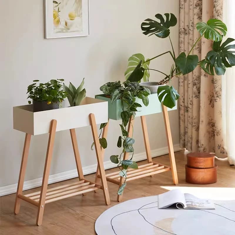 Staffa per vaso da fiori per soggiorno in stile giapponese per interni dal pavimento al soffitto, portapianta per balcone, portafiori in vaso per aneto verde