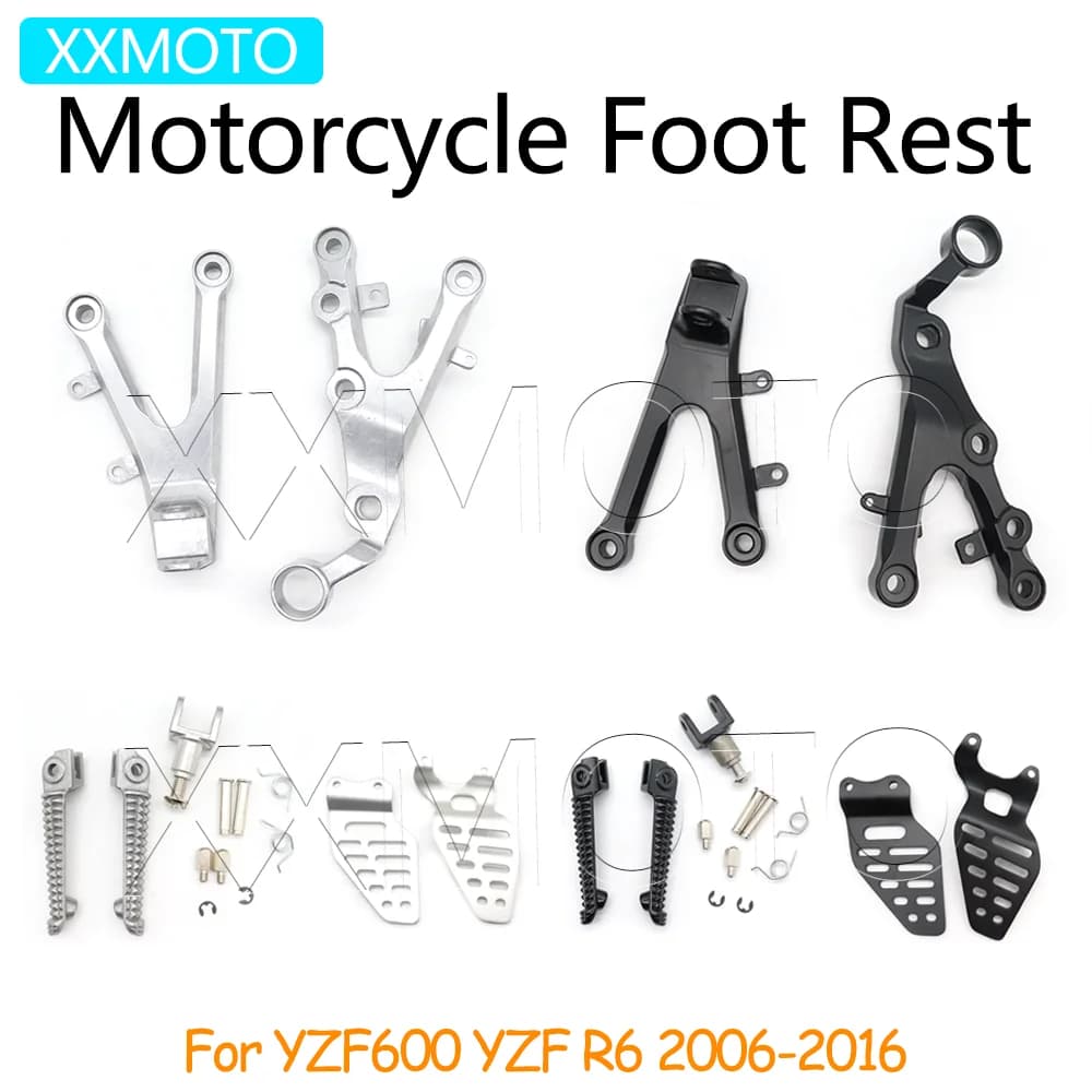 Per Yamaha YZFR6 YZF-R6 YZF600 YZF-600 YZF R6 600 2006-2013 2014 2015 2016 Telaio In Lega Del Motociclo Pedane Staffa Poggiapiedi
