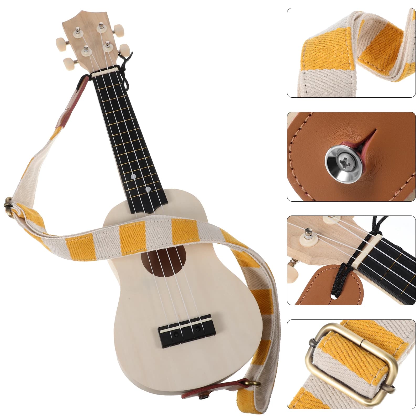 Tracolla regolabile per ukulele Cintura a tracolla vintage senza trapano per accessorio per strumenti regalo per spettacoli musicali da concerto soprano