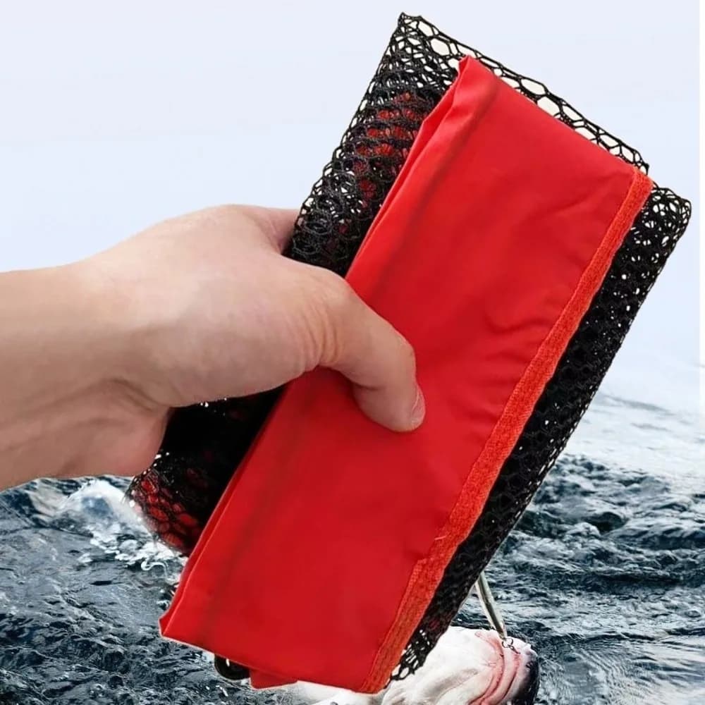 Mesh Collapsible Fishing Mesh Bag Drawstring Portable Fish Basket Thickening Bundle Mouth Live Fish Net Fishing