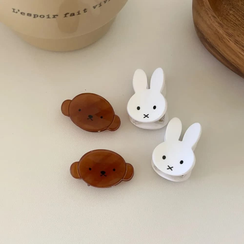 Mini fermaglio per capelli Kawaii Miffy Boris Accessorio per capelli con clip per bordo a forcina dolce e carino per giocattoli regalo decorativi per ragazze