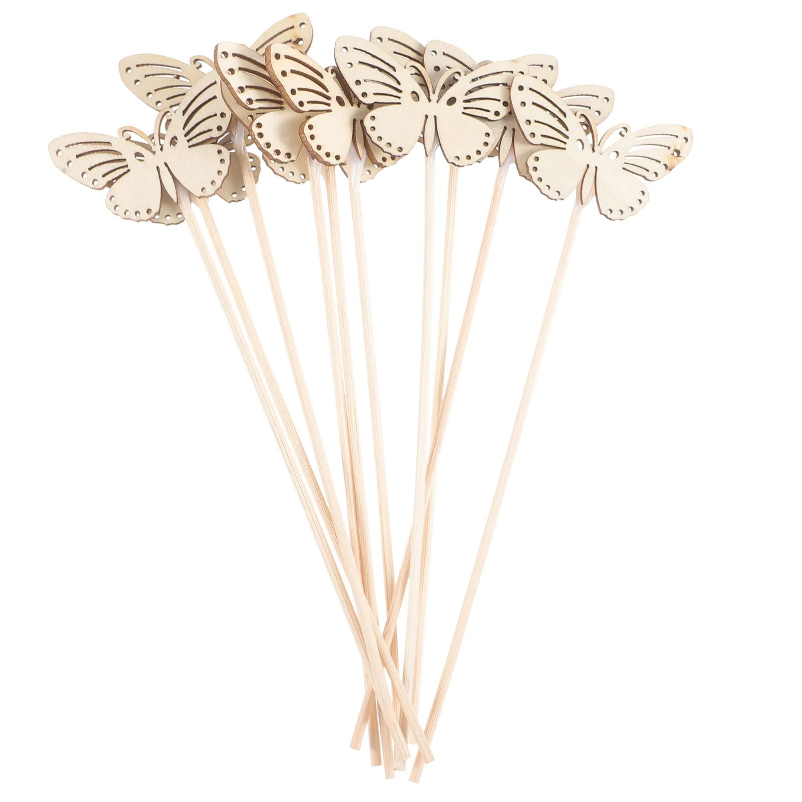 10 Pezzi Bastoncini Diffusori a Farfalla in Legno, Bastoncini Diffusori di Aromi per Casa, Ufficio, Matrimoni, Spa, Bagno