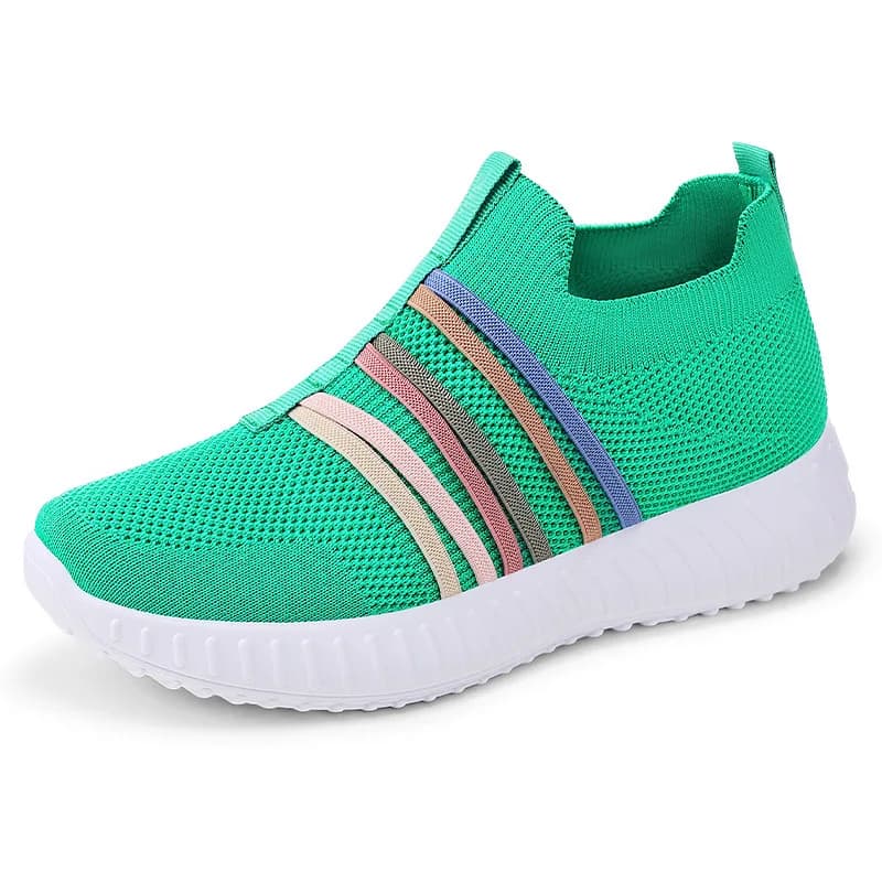 Scarpe taglie forti da donna 36-44 Moda estiva Mesh traspirante Comodo slip on scarpe con plateau Mocassini bassi Scarpe da donna