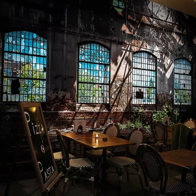 Custom 3D Photo Parade Paper Retro Industrial Wind Invoice Window Large Art Painting Wall Bar Restaurant Papier Peint Wall 3D