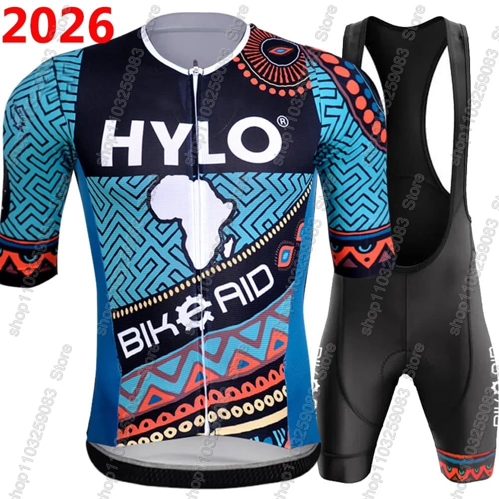 BIKE AID 2026 Set Maglia Ciclismo Squadra Germania Abbigliamento Estivo Bici da Corsa Completo Maglietta e Salopette Bici MTB Ropa Maillot