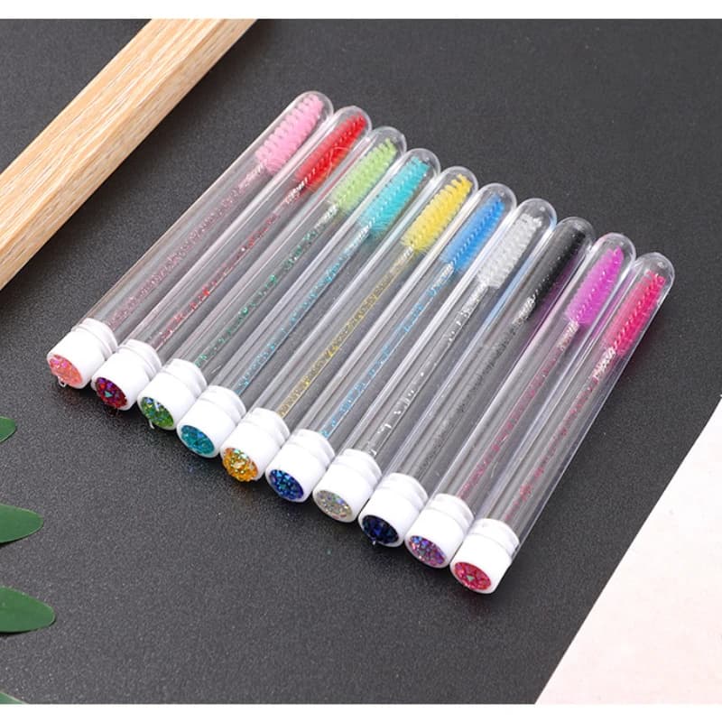 50pcs Extension Brush Tube for Eyelash EyeLash Brushes Reusable Eyelashes Disposable Mascara Wands Eyebrow Brush Applicator