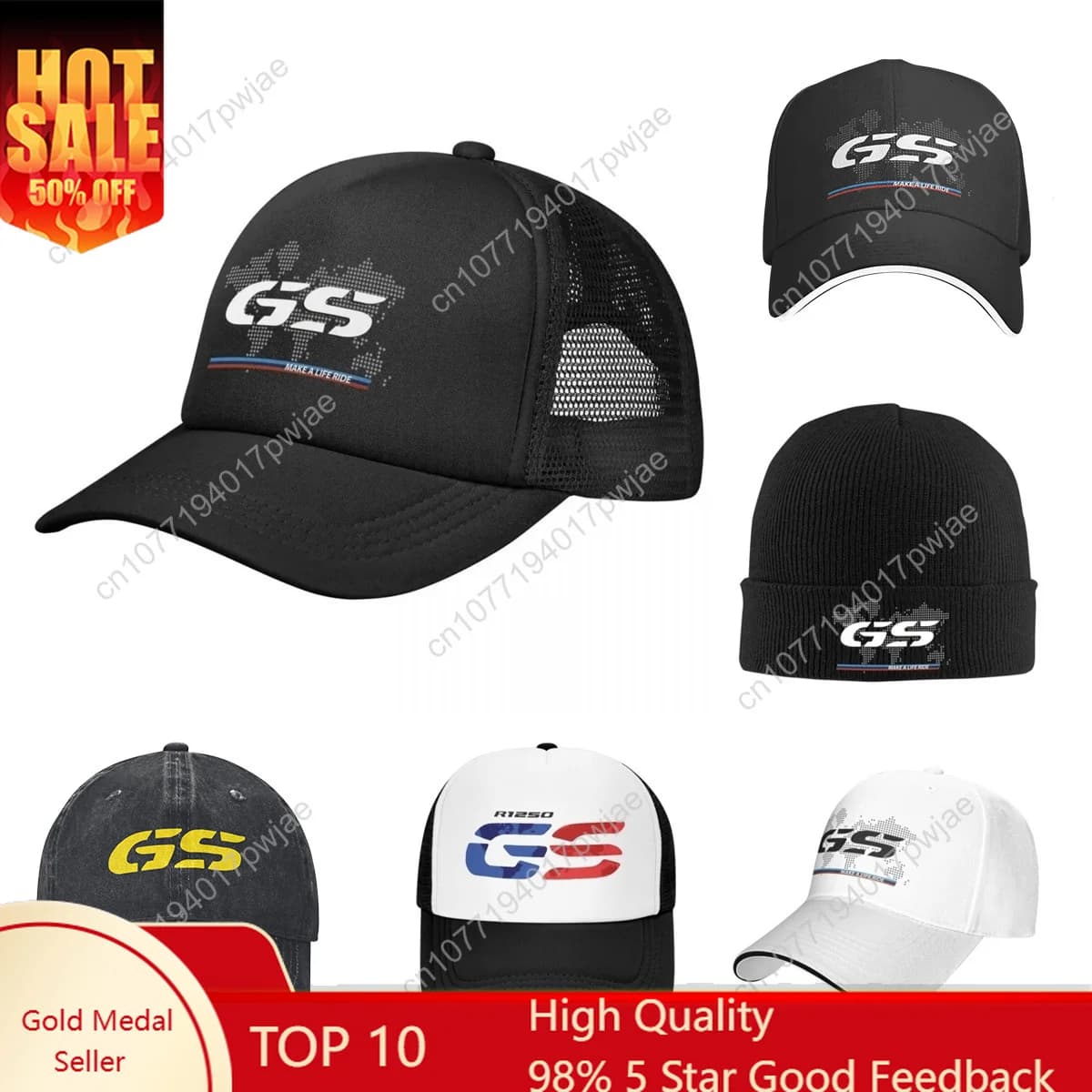 GS World Map Motorcycle Truck Hats Adult Fashion Hats Sun Cap Fishing Hats Breathable polyester mesh baseball caps Summer