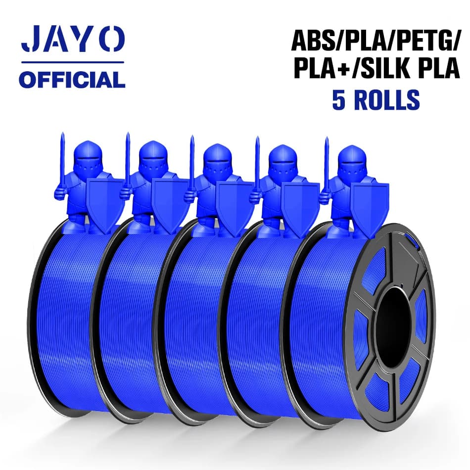JAYO ABS/PLA META/PETG/SETA/TPU/Legno/Arcobaleno/Marmo Filament for 3D printer 1.75 mm 5 rolls of 3D printing materials for 3D printer