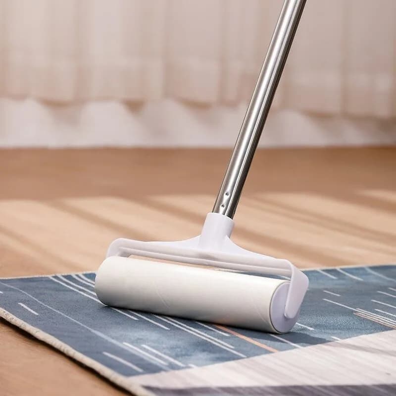 4pcs (1 Lint Roller+3 Refill Rolls)-19cm/7.48in Extended Handle Lint Roller for Cat & Dog Hair - Featuring a Retractable Design