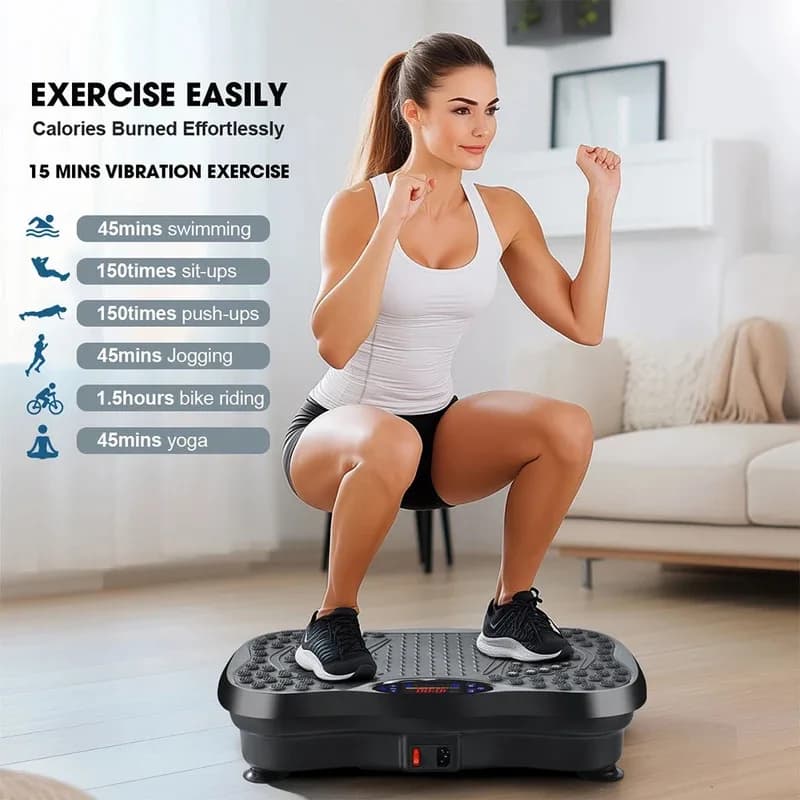 Bluetooth Body Vibration Machine, Vibrating Plate for Exercises, Body Total Vibration Slimming Machine