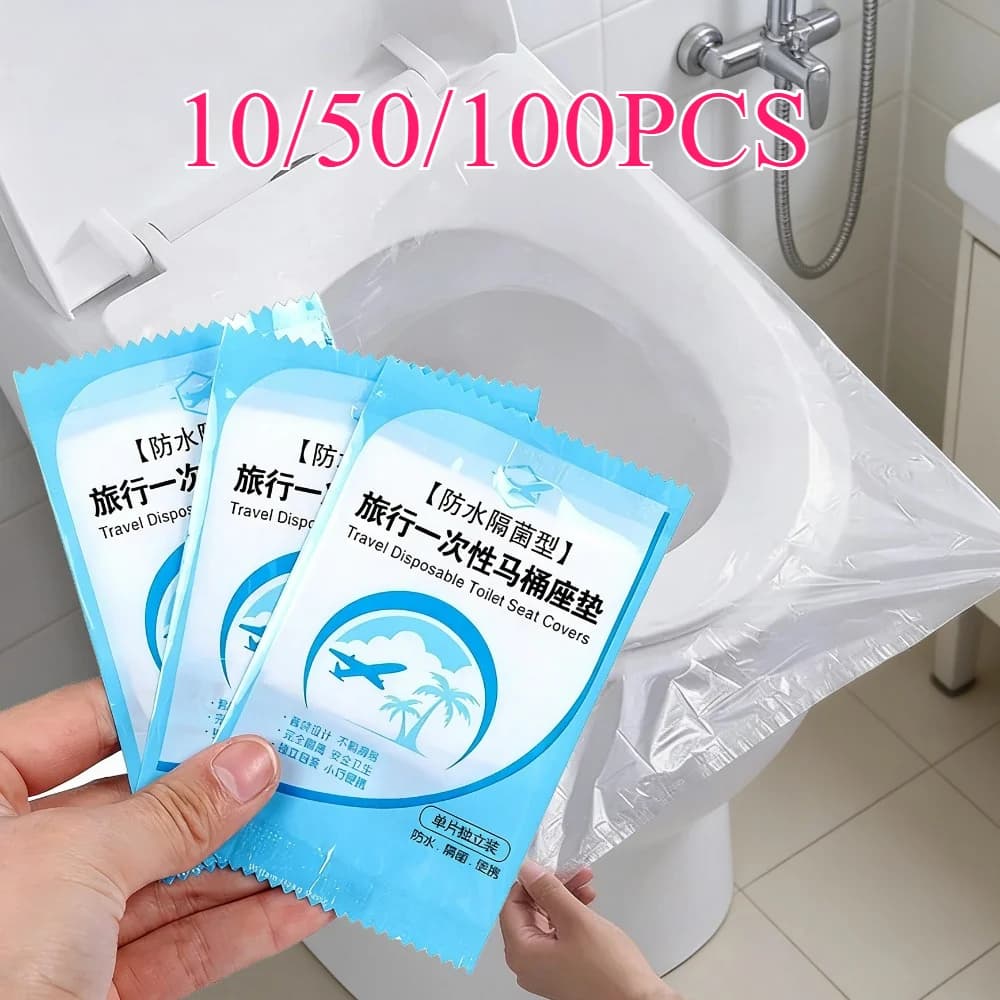 Toilet Seat Cover Toilet Lid for Bathroom Accessories Bowl Disposable Mat Protector Products Household Merchandises Home Garden