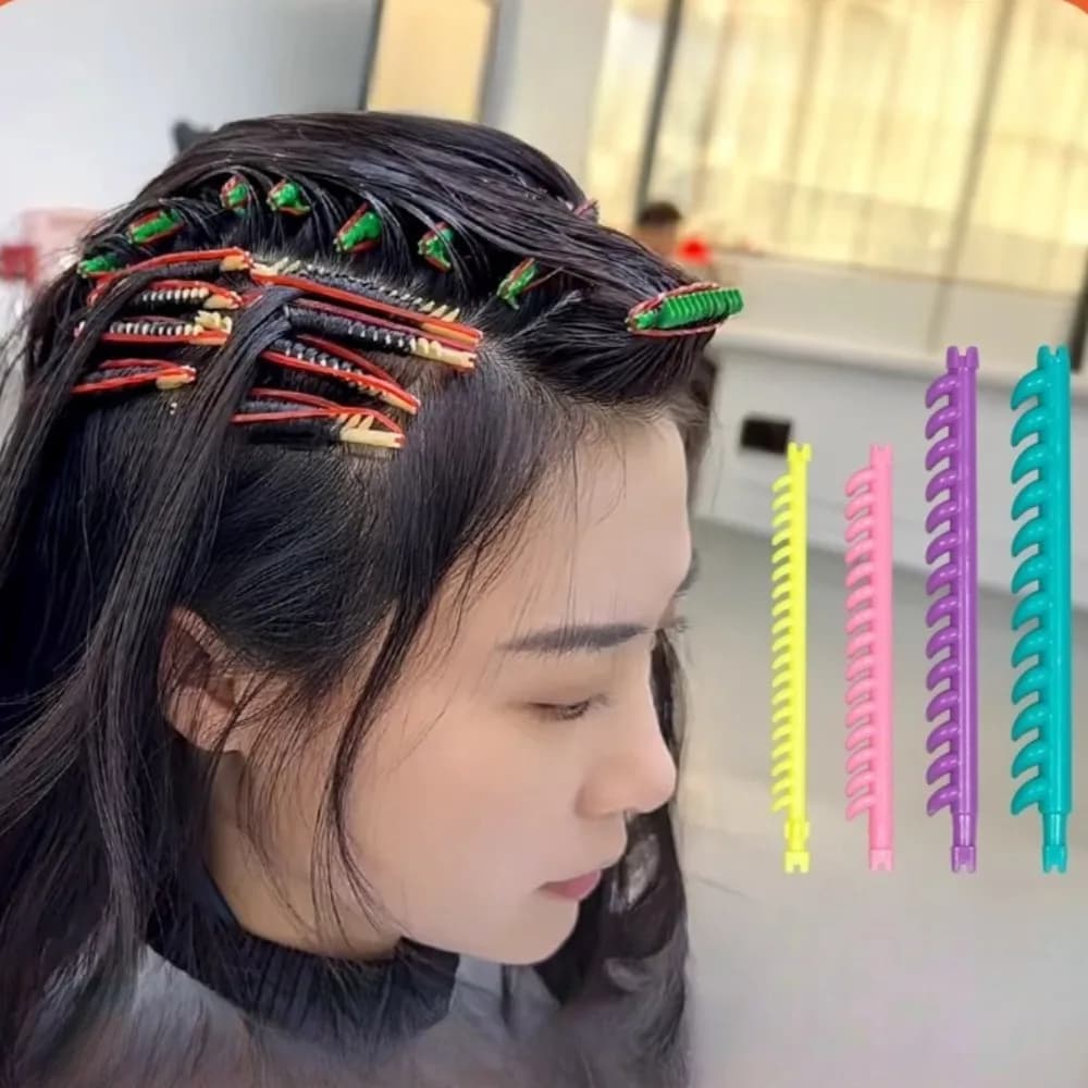 20/30 pz 2.3/3.3/4/5mm Perm Hair Rope Bar Bigodini With Clips Sweater Hair Rollers Set Tools for Hair Styling