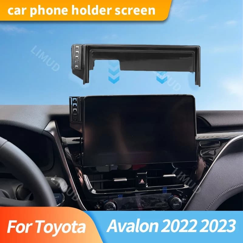 Adatto per Toyota Avalon 2022 2023 Staffa di navigazione per schermo da 10.1 pollici Supporto per telefono meccanico per auto Accessori interni per auto
