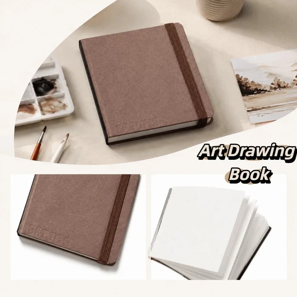 Thick Paper Watercolor Sketchbook Acid-Free Paper Lay-Flat Binding Painting Book Compact Size 300gsm Paper Art Notebook