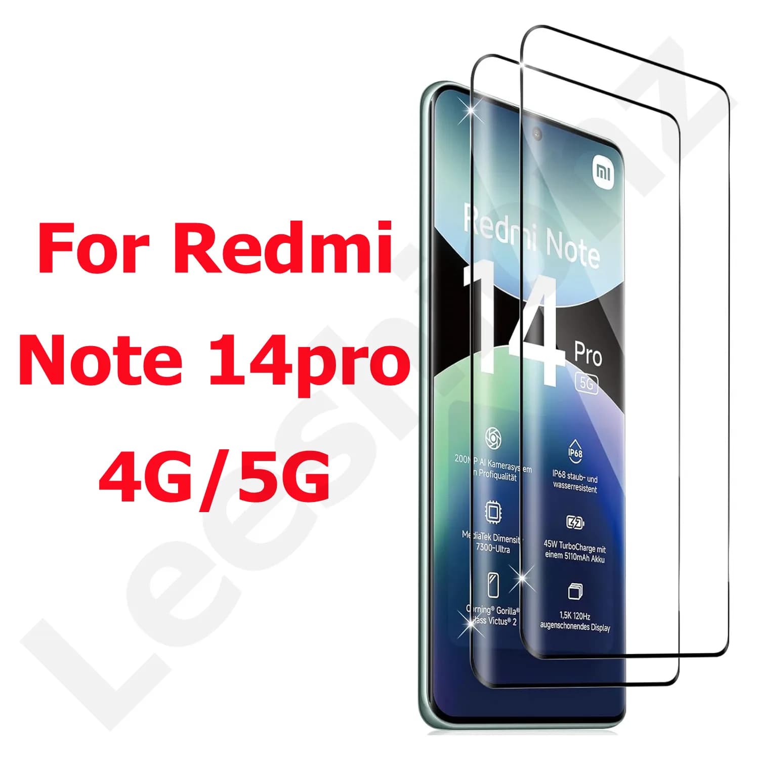 1-4Pcs Curved Glass for Redmi Note 14 Pro Screen Protector Glass