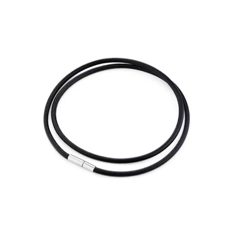 Collana a catena in corda PU nera girocollo in pelle per uomo ragazzi chiusura in acciaio inossidabile gioielli donna Dropshipping 40cm 55m 60cm