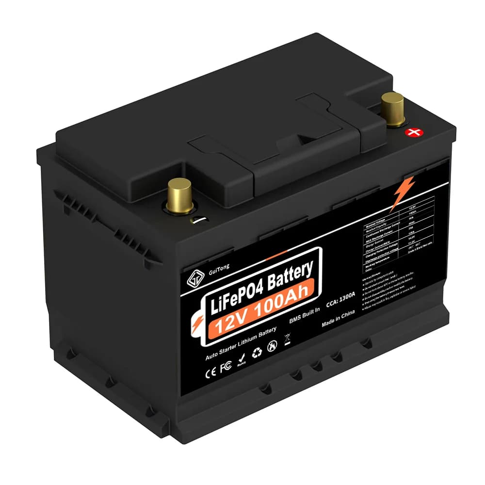 Batterie ricaricabili per avviamento di emergenza Lipo Lifepo4 agli ioni di litio 12V 12.8V 50Ah 100Ah 200Ah per auto o auto EV Electronics
