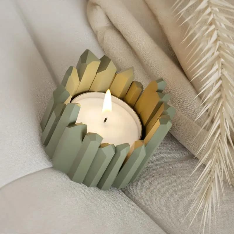 3D chalk flower pot mold in Silicone resin production tool DIY house candle holder plant succulent concrete mold concrete